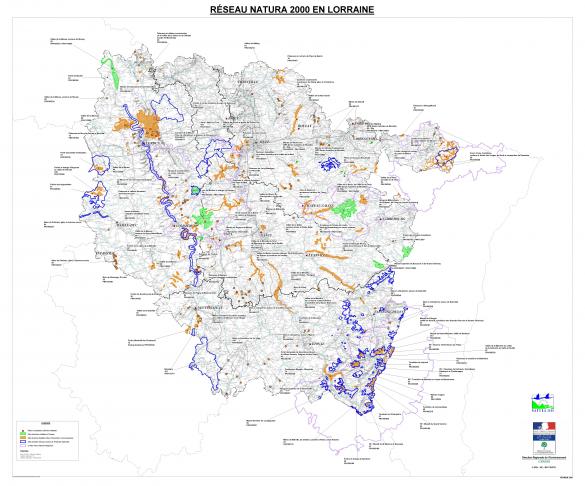 Carte N2000 en Lorraine
